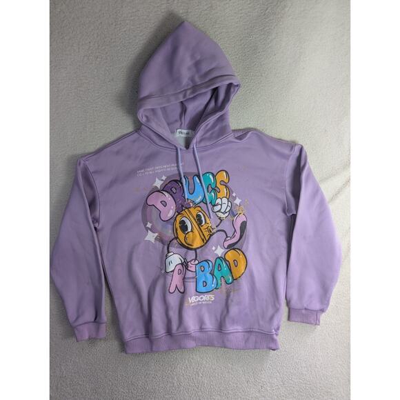 spaceline Other - SpaceLine Hoodie Sweatshirt Mens Medium Drugs R Bad Retro Streetwear Pink